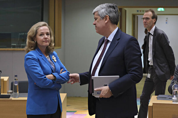 EU Eurogroup finance ministers meeting in Brussels, Belgium