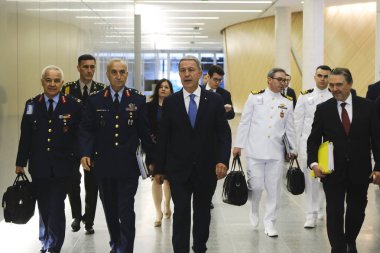 Hulusi Akar - Evangelos Apostolakis Brüksel'de bir araya geldi, Belçika