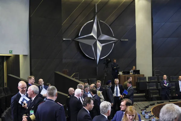 Reunião dos ministros da Defesa da NATO em Bruxelas, Bélgica — Fotografia de Stock