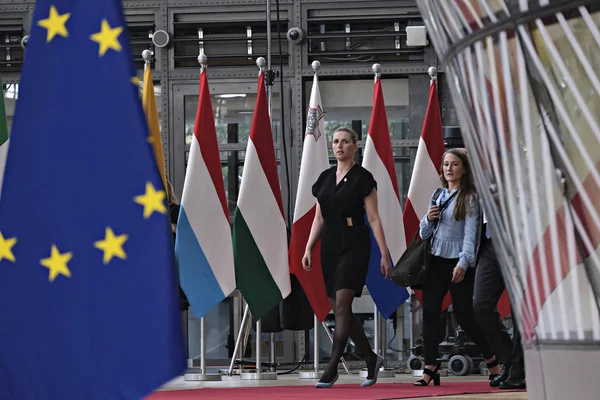 Brusel Belgie Červen 2019 Premiérka Dánska Mette Frederiksen Přijíždí Summit — Stock fotografie
