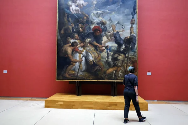 Посетители Осмотрят Королевские Музеи Изящных Искусств Бельгии Брюсселе Июня 2019 — стоковое фото