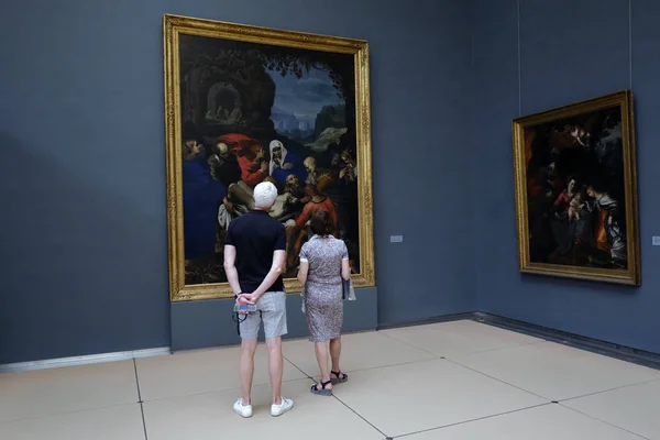 Visitantes Hacen Recorrido Los Museos Reales Bellas Artes Bélgica Bruselas — Foto de Stock