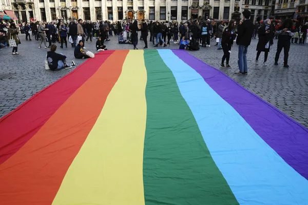 Belgijski Pride Festival kick-off 2019 w Brukseli, Belgia — Zdjęcie stockowe