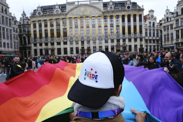 Belgiska Pride Festival kick-off 2019 i Bryssel, Belgien — Stockfoto