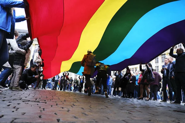 Belgijski Pride Festival kick-off 2019 w Brukseli, Belgia — Zdjęcie stockowe