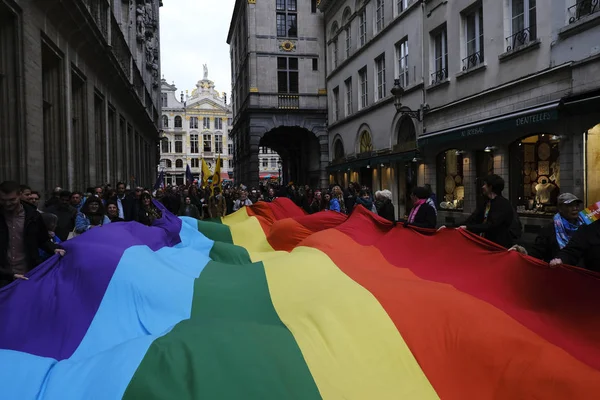 Belgijski Pride Festival kick-off 2019 w Brukseli, Belgia — Zdjęcie stockowe