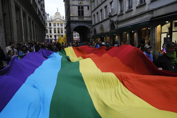 Belgijski Pride Festival kick-off 2019 w Brukseli, Belgia — Zdjęcie stockowe