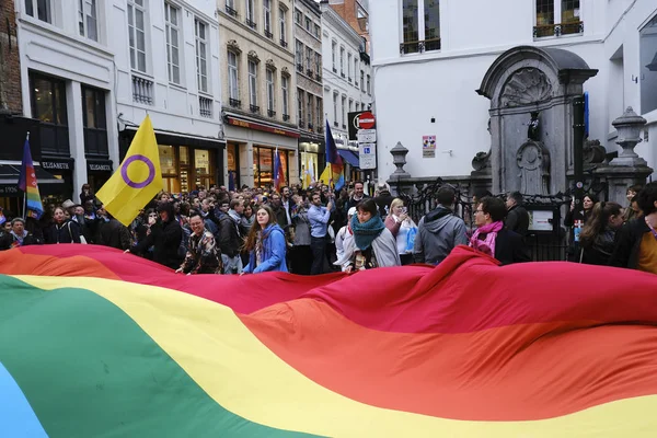 Belgijski Pride Festival kick-off 2019 w Brukseli, Belgia — Zdjęcie stockowe