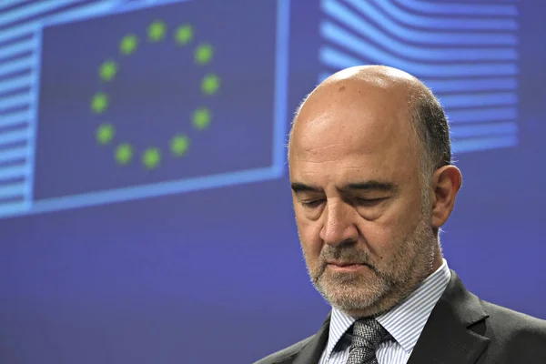 Pierre Moscovici, Comisario europeo de Economía y Finanzas — Foto de Stock