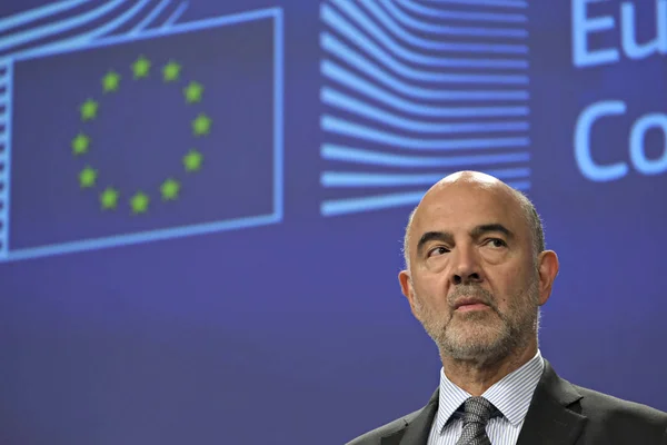 Pierre Moscovici, Comisario europeo de Economía y Finanzas — Foto de Stock