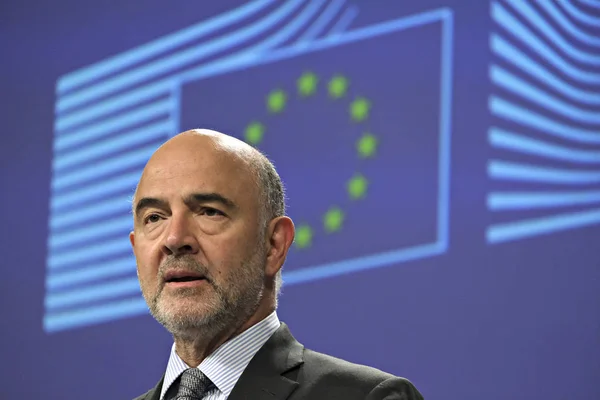 Pierre Moscovici, Comisario europeo de Economía y Finanzas — Foto de Stock