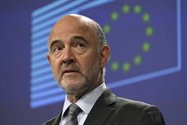 Pierre Moscovici, Comisario europeo de Economía y Finanzas — Foto de Stock