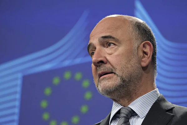 Pierre Moscovici, Comisario europeo de Economía y Finanzas — Foto de Stock