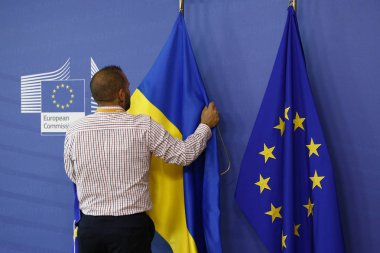 Ukrayna Cumhurbaşkanı Volodymyr Zelensky B Avrupa Komisyonu'nda ziyaret etti