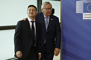 Ukrayna Cumhurbaşkanı Volodymyr Zelensky B Avrupa Komisyonu'nda ziyaret etti