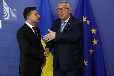Ukrayna Cumhurbaşkanı Volodymyr Zelensky B Avrupa Komisyonu'nda ziyaret etti