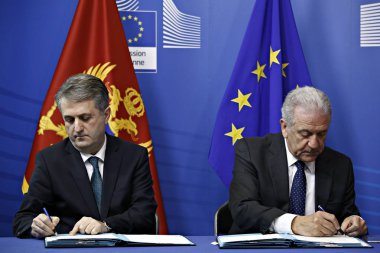 Karadağ'ın Avrupa Sınır ve Sahil Güvenlik anlaşması c imzaladı