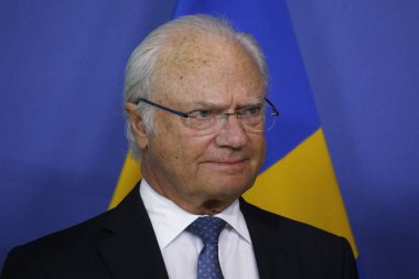 Brüksel, Belçika. 5 Mart 2019.İsveç Kraliçesi Silvia ve Kral Carl Xvi Gustaf, Avrupa Komisyonu Başkanı Jean-Claude Juncker tarafından bir toplantı öncesinde karşılandı. Alexandros Michailidis/Alamy Canlı Haberler