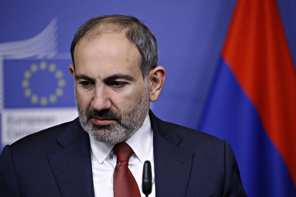 The Prime Minister of Armenia Nikol Pashinyan in Brussels, Belgi