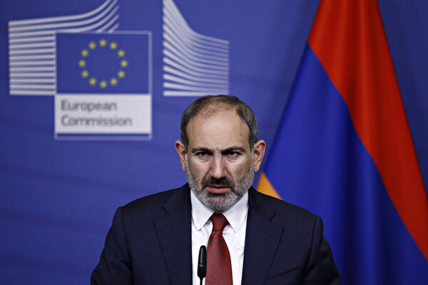 The Prime Minister of Armenia Nikol Pashinyan in Brussels, Belgi