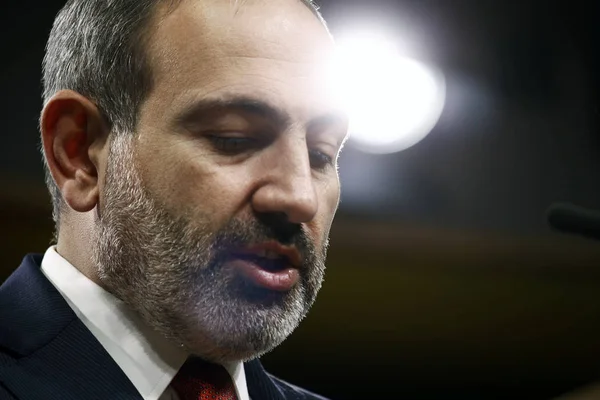 El Primer Ministro de Armenia Nikol Pashinyan en Bruselas, Belgi — Foto de Stock