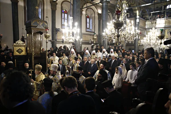 Стамбул Туреччина Січня 2019 Свято Георгіївському Соборі Приймають Участь Святкуванні — стокове фото