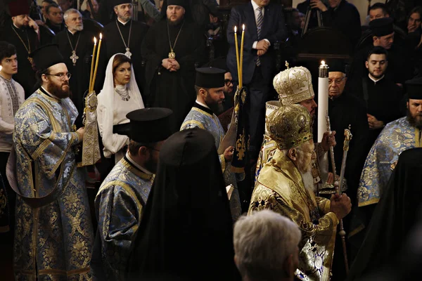 Istanbul Turkey 6Th January 2019 Metropolitan Epiphanius Head Ukrainian Orthodox — Stock Photo, Image