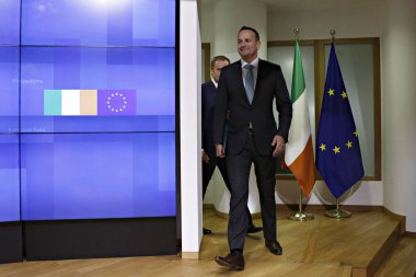AB Konseyi Başkanı Donald Tusk ve İrlanda Başbakanı Leo Va