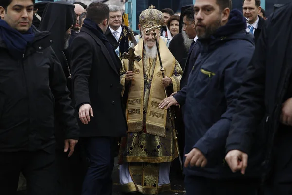 Istanbul Turkey 6Th January 2019 Metropolitan Epiphanius Head Ukrainian Orthodox — Stock Photo, Image