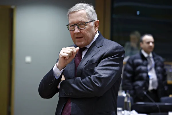 Reunión del Consejo de Asuntos Económicos y Financieros de la UE (ECOFIN) en Br — Foto de Stock