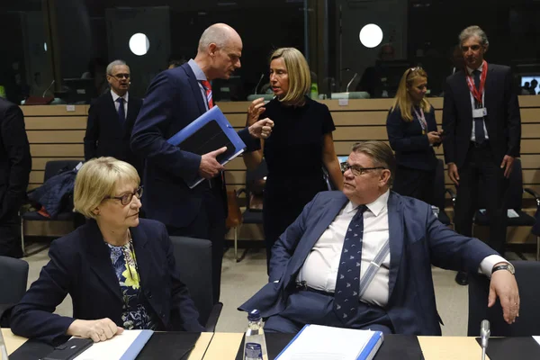 Ministros de Asuntos Exteriores de la UE en Bruselas, Bélgica — Foto de Stock