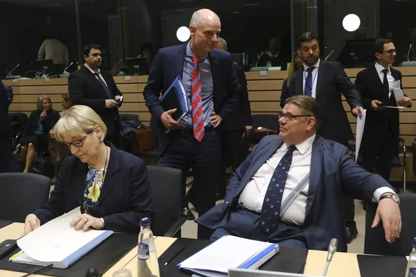 Ministrowie spraw zagranicznych UE w Brukseli, Belgia — Zdjęcie stockowe