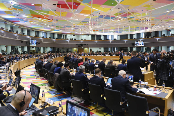 Брюссель, Бельгия 14 мая 2019 года. Встреча министров обороны ЕС в штаб-квартире ЕС
. 