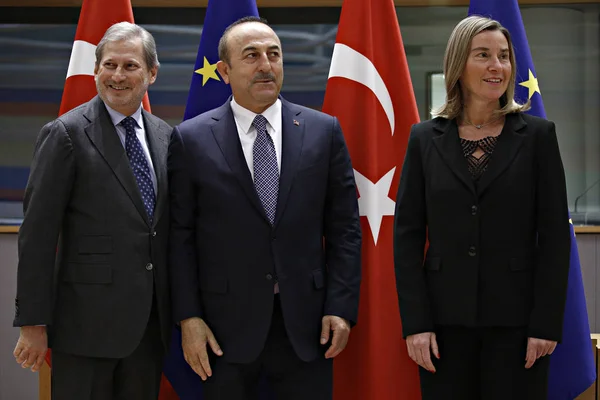 Conselho de Associação UE-Turquia em Bruxelas, Bélgica . — Fotografia de Stock