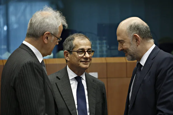 Reunión de los Ministros de Hacienda del Eurogrupo en Bruselas, Bélgica — Foto de Stock