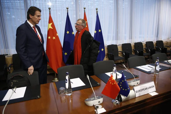 EU - China strategic Dialogue at Foreign minister level in Bruss — Stock Photo, Image