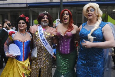Brüksel, Belçika. 18 Mayıs 2019. İnsanlar yıllık Belçika Lgbt Pride Parade katılmak. 
