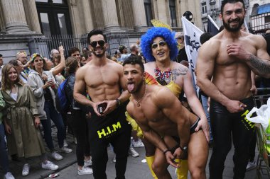 Brüksel, Belçika. 18 Mayıs 2019. İnsanlar yıllık Belçika Lgbt Pride Parade katılmak. 