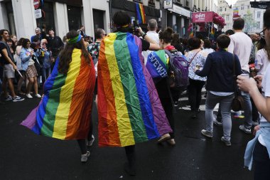Brüksel, Belçika. 18 Mayıs 2019. İnsanlar yıllık Belçika Lgbt Pride Parade katılmak. 