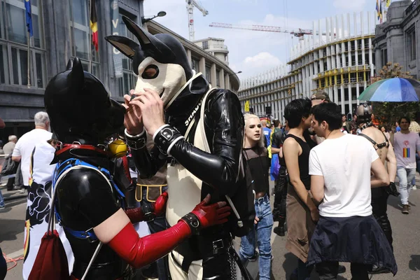 Βρυξέλλες Βέλγιο 18Ου Μαΐου 2019 Άνθρωποι Λαμβάνουν Μέρος Στην Ετήσια — Φωτογραφία Αρχείου
