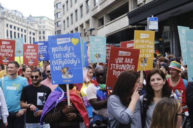 Brüksel, Belçika. 18 Mayıs 2019. İnsanlar yıllık Belçika Lgbt Pride Parade katılmak. 