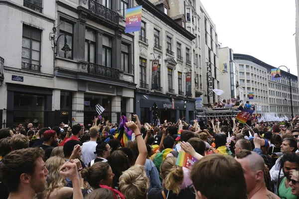 Bruselas Bélgica Mayo 2019 Gente Participa Desfile Anual Del Orgullo —  Fotos de Stock