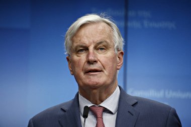 Ab'nin Brexit baş müzakerecisi Michel Barnier basınmensuplarına seslendi