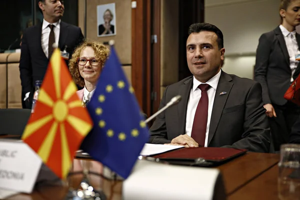 Consejo de Asociación UE-Macedonia del Norte en Bruselas, Bélgica —  Fotos de Stock