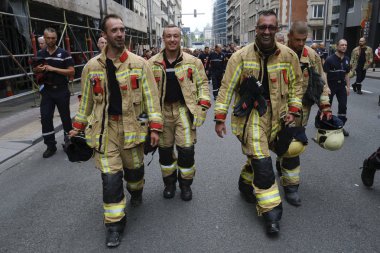 İtfaiyeciler Brüksel, Belçika'da maaş kesintilerini protesto etti