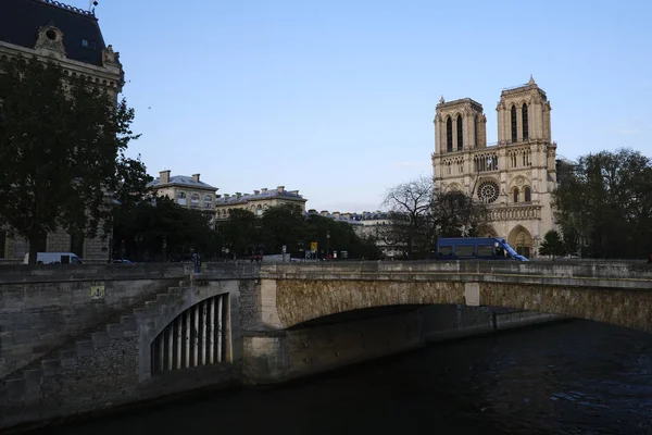 Vista Exterior Catedral Notre Dame Paris Paris França Abril 2019 — Fotografia de Stock