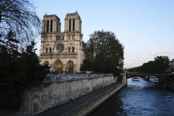 Vista Exterior Catedral Notre Dame Paris Paris França Abril 2019 — Fotografia de Stock
