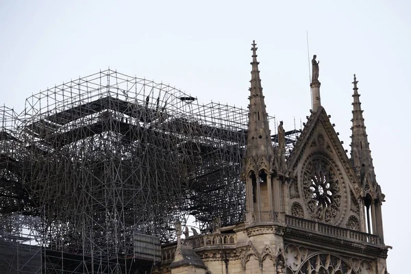 Exterior View Notre Dame Paris Cathedral Paris France April 2019 — Stock Photo, Image