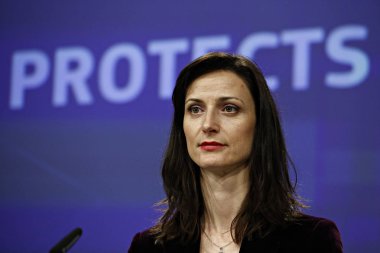 Brüksel, Belçika'da Güvenlik Birliği ile ilgili basın toplantısı