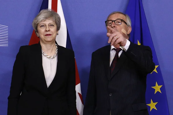 İngiltere Başbakanı Theresa May ve Ab Comm Toplantısı — Stok fotoğraf